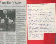Wg Cdr Alan 'Red' Owen Signed ALSAll autographs come with a Certificate of Authenticity. We