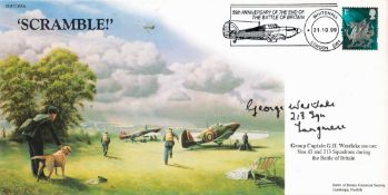 WW2 Grp Cptn George Westlake DSO DFC Signed JS(CC)65A Titled Scramble Flown FDCAll autographs come