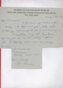 Air Marshal Sir Ivor Broom KCB CBE DSO DFC AFC Signed ALS Dated Sunday 9th March 1997All