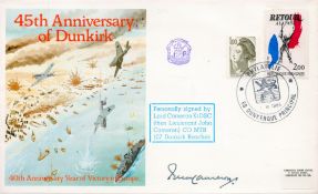 Lord Cameron Signed 45th Anniversary of Dunkirk FDC. France Stamps and PostmarkAll autographs come