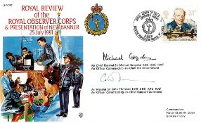 ACM Sir Michael Graydon and Air Marshal Sir John Thompson Signed Royal Review of the Royal