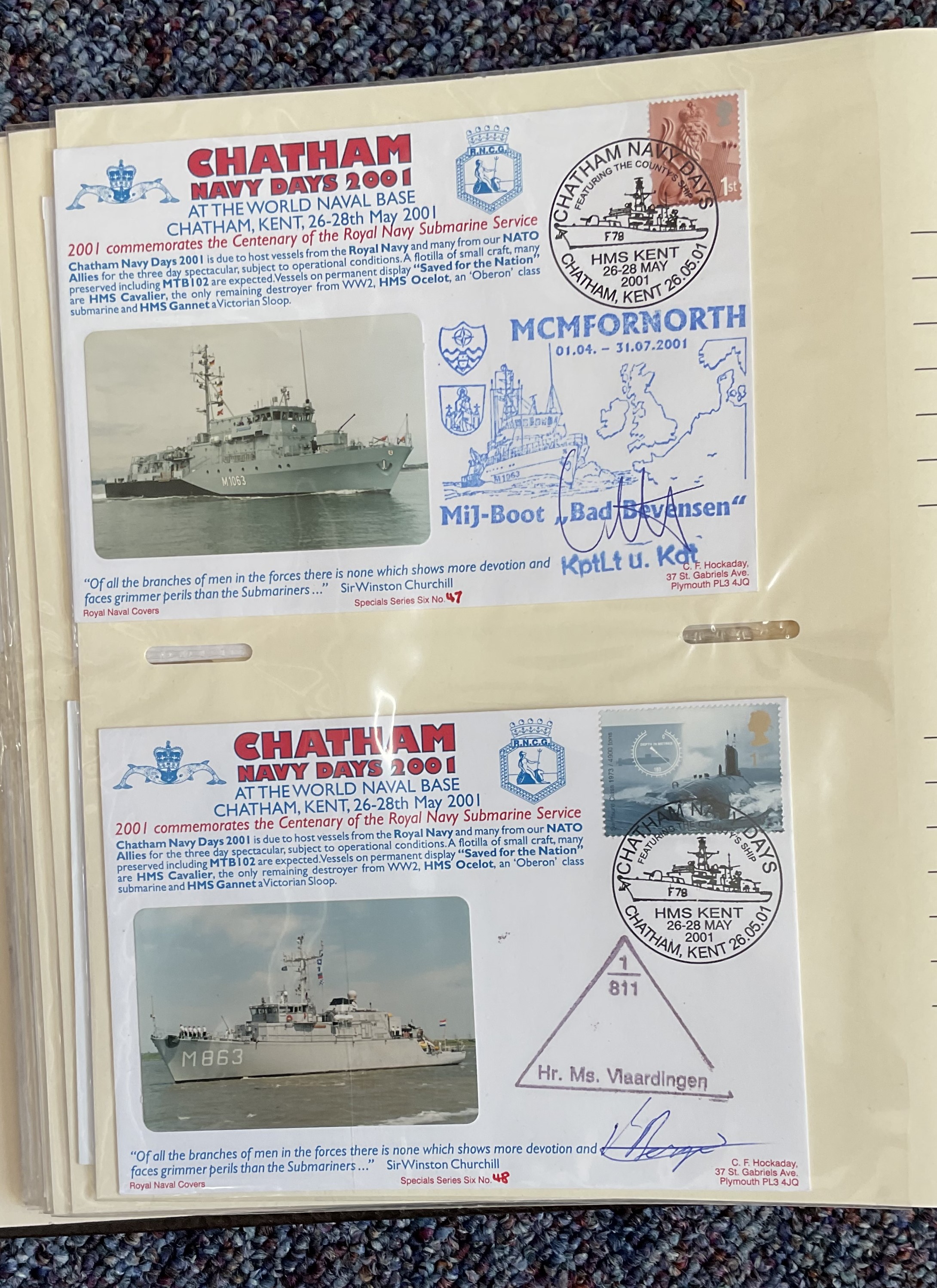 Amazing Naval Signed Collection of 117 Signed Naval First Day Covers. Housed in a Lovely - Image 5 of 7