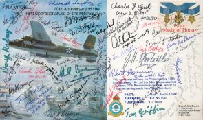 20 Plus Doolittle Raiders Signed 40th Anniversary of the First Operational Use of the Mitchell by