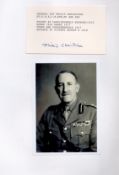 General Sir Alexander Frank Philip Christison, 4th Baronet, GBE, CB, DSO, MC & Bar Signed