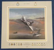 Norman Bourne and one Royal Navy Personnel Signed Buccaneers Colour Print. Print Shows Blackburn