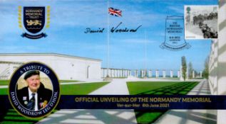 David Woodrow MBE Signed Official Unveiling of the Normandy Memorial FDC. British Stamp and