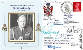 WW2 9 Signed Marshal of the Royal Air Force Sir John Grandy FDC. Includes Signature of Sir John