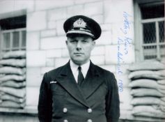 Rear Admiral Sir Anthony Cecil Capel Miers, VC, KBE, CB, DSO & Bar Signed 6x4 inch Black and White