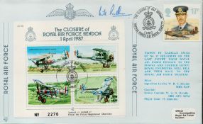 Bill Randle Signed The closure of RAF Hendon 1 April 1987 flown FDC. Flown in a Gazelle XW855. No