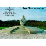 Cyclops Brown (245 and 255 Sqn) Signed The Battle of Britain Memorial 6x4 Colour PostcardAll