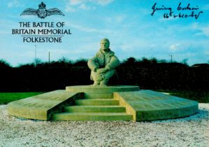 Jimmy Corbin (66 and 610 Sqn) Signed The Battle of Britain Memorial 6x4 Colour PostcardAll