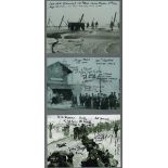 WW2 Collection of Signed & Multi-Signed Photos in a Binder some great images of the Normandy Beaches