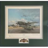 WW2 Signed Limited Edition Print 14/850 Halifax "Friday 13th" bombing up by Frank Wootton Includes