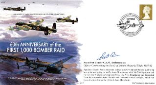 WW2 Sqn Ldr CSM Anderson MBE Signed 60th anniv of the 1st 1000 Bomber Raid. 155 of 300. British