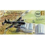 WW2 Sqn Ldr Les Munro Signed 1st Flight of the Avro 683 Lancaster 9/1/1941 FDC. British Stamp with