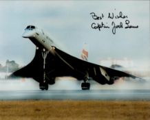 Captain Jock Lowe signed Concorde 10x8 colour photo. Good conditionAll autographs come with a