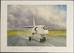 Charles O'Neill Signed on his own Colour Print titled Boscombe Beauty- TSR2. Signed in pencil.