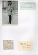 Field Marshal The Viscount Alexander of Tunis and 1st Baron Cyril Newall Signed Signature pieces