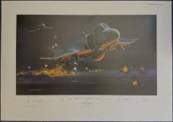 Night of the Phantoms by Robert Bailey Colour Print Multi Signed by Lieutenant Commander Fred J