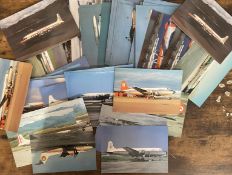 Collection of approx 50 Colour Aviation Postcards showing Different Aircrafts. Some Commercial