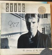 Sting signed The Dream of the Blue Turtles album cover vinyl disc included. Good condition. All