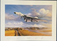 Vulcan Thunder by Nicolas Trudgian Colour Print Signed by 4 Including The Artist, John Nicholls,