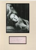 Susan Hayward 16x12 mounted signature piece includes black and white photo and signed album page.