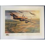 5 Signed Bomber Force Colour Print by Nicolas Trudgian. Artist Proof 7 of 50. Signed in pencil by
