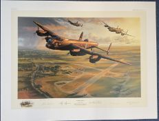 5 Signed Bomber Force Colour Print by Nicolas Trudgian. Artist Proof 7 of 50. Signed in pencil by