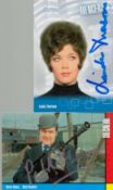 The Avengers, two signed trading cards, size, both are 3. 5x2. 5. The actors are: Patrick Macnee,