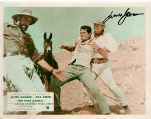 James Garner (1928-2014) Actor Signed Vintage The Pink Jungle Promo 8x10 Photo. Good condition.