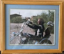 Peter Fonda signed 14x12 overall framed and mounted colour photo. Good condition. All autographs