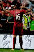 Liverpool FC 12x8 inch Colour Photo Signed by 16 Players. Image Showing the back of Grujic. All