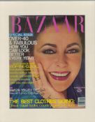 Elizabeth Taylor 14x11 overall mounted colour Bazaar magazine cover page. Good condition. All