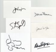 Film Legends Collection 6 signed white cards from legendary names such as Robert Redford, Donald