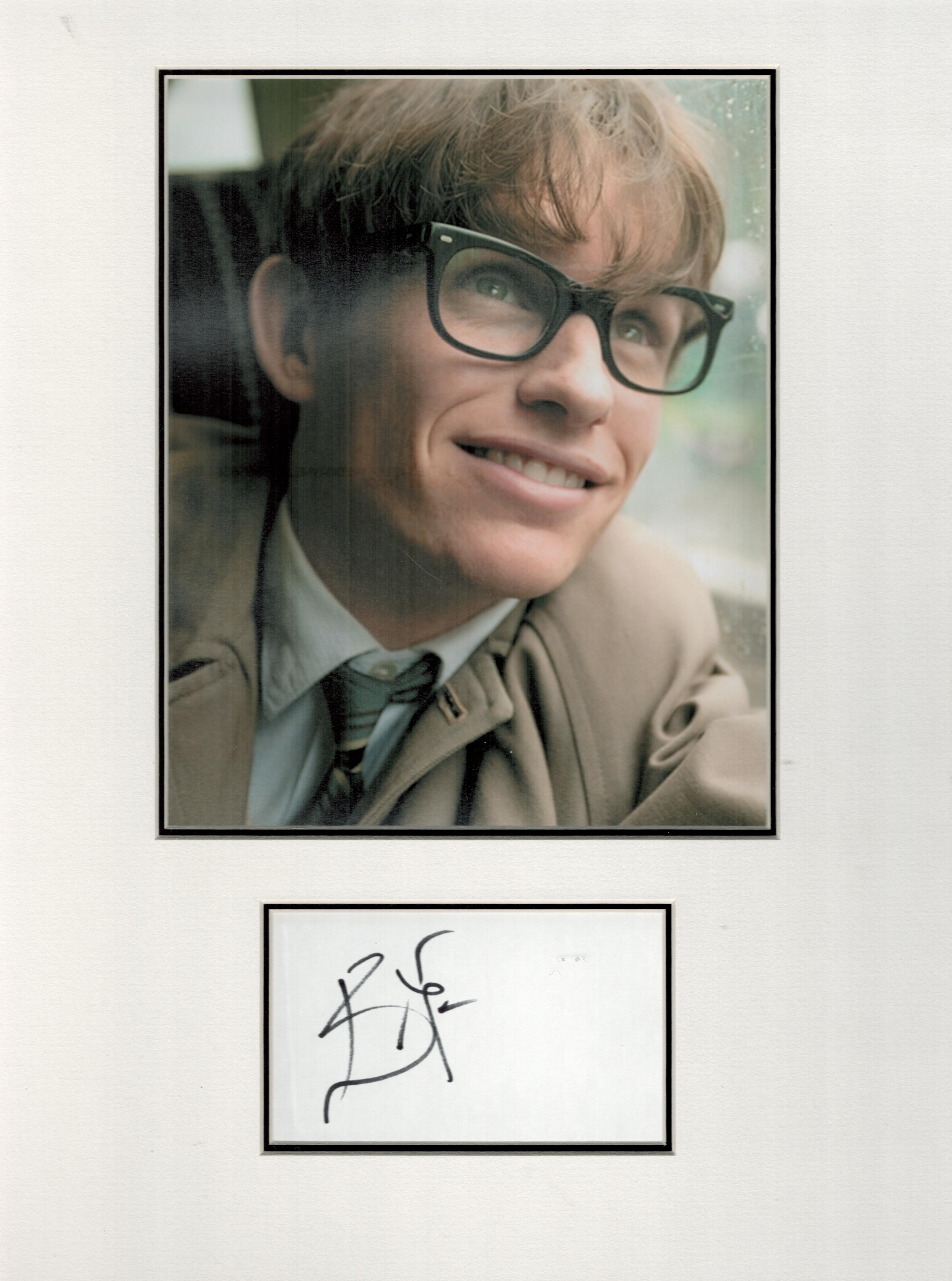 Eddie Redmayne (The Theory of Everything) autographed mounted display. A photo included. 16 x 12