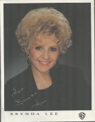 American Singer Brenda Lee Signed 11x9 inch Colour Warner Bros Photo. Good condition. All autographs