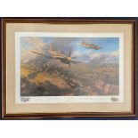 WW2 6 Signed Nicolas Trudgian Colour Print Titled Typhoons At Falaise 25 of 600 Housed in a