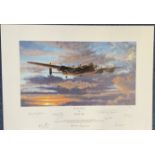 7 Dambusters Signed Philip E West Colour Print Titled Towards Victory. 19 of 100. Signed in pencil