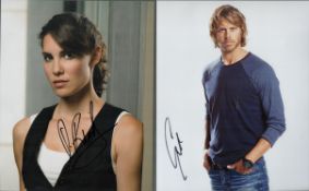 NCIS Los Angeles collection two superb signed photos by cast members Daniela Ruah and Eric Christian