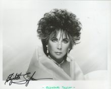 Elizabeth Taylor signed 10x8 black and white photo. Good condition. All autographs come with a