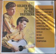 Everly Brothers signed The Golden Hits of the Everly Brothers album record sleeve includes both
