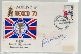 Bobby Moore, a signed World Cup Mexico 70 FDC, postmarked England Last Day as Holders 21 June