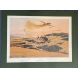 Erich Hartmann and Gunther Rall Signed Robert Taylor Colour Print Titled Birth of a Legend.