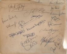 19 Arsenal 1970s Legends Signed 12 x 9 inch Card. Signatures include Pat Jennings, Richie Powling,