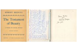 Sir Julian Huxley inscribed book and ALS dated Jan 1969 to him from Edward Bridges titled The