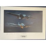 Moonlight Strike Colour Print by Robert Bailey Signed by 6. Limited Edition 99/300. Signatures