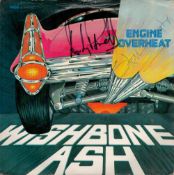 Wishbone Ash Pair Andy Powell and Steve Upton Signed on 7inch Engine Overheat Vinyl Sleeve With