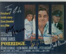 Porridge, a 10x8 film photo, a spin-off from the classic BBC comedy. Signed by five: Screen