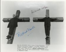 Richard Pearson and Richard Wilson, a signed 10x8 Whoops Apocalypse (1986) film photo. Whoops